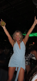 Open Back Cocktail Dress in Powder Blue -  Katie May