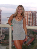 Silver Metallic Mini Dress - Glassons