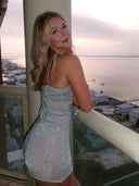 Silver Metallic Mini Dress - Glassons