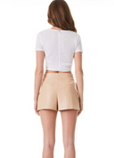 Steffie Vegan Leather Short - Alice & Olivia