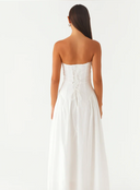 Cottage Core Maxi Dress, White - PepperMayo