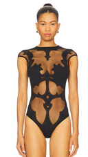 Black Sheer Cutout Bodysuit - Thistle and Spire